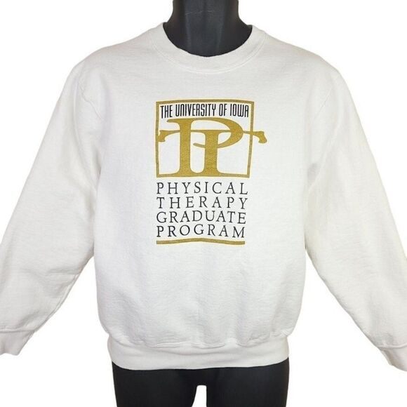 Iowa Hawkeyes Sweatshirt Vintage 90s Physical Therapy Graduate Program - Picture 1 of 5